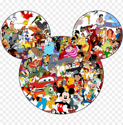 1 of 4 mickey mouse head silhouette disney characters - disney characters mickey head HighResolution Transparent PNG Isolated Item
