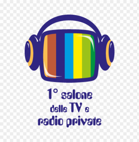 1 salone delle tv e radio private vector logo free Isolated Illustration with Clear Background PNG