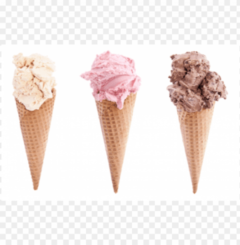 1 sugar cone with vanilla ice cream 1 with strawberry - mexican ice cream cone High-resolution PNG