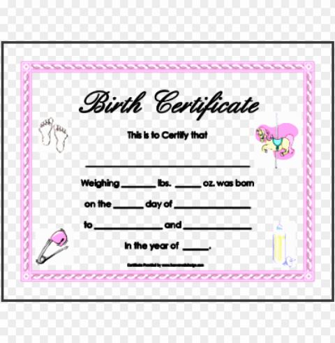 10 editable birth certificate template sampletemplatess - baby birth certificate Isolated Character in Transparent PNG
