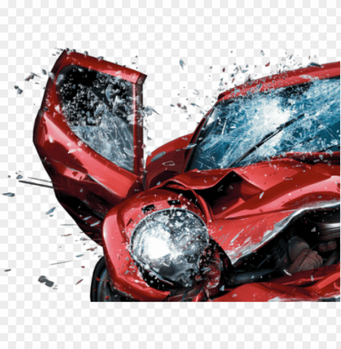 10 psd broken window glass images - red car crash PNG with no cost