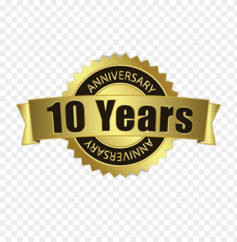 10 years anniversary badge Clear PNG file