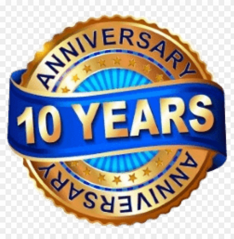 10 years anniversary jubilee badge Clear PNG graphics