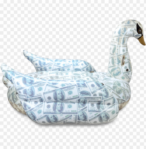 $100 bill swan pool float - money swan float PNG file with no watermark
