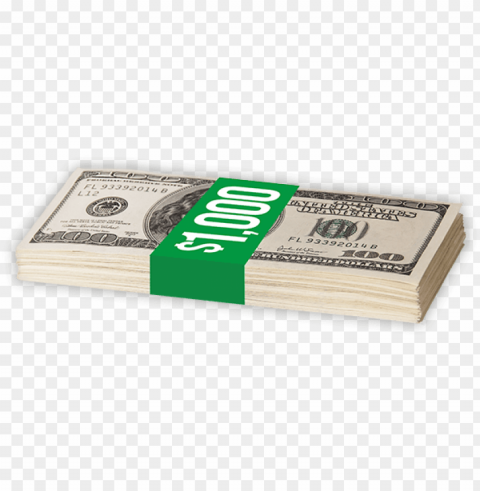$1000 - $1000 cash Isolated Design Element in Transparent PNG