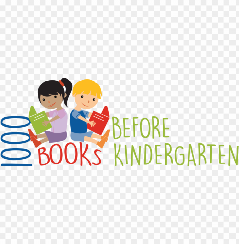 1000 books before kindergarten Isolated PNG on Transparent Background