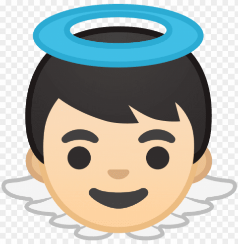 10698 baby angel light skin tone - emoji anjinho Transparent Background Isolated PNG Icon