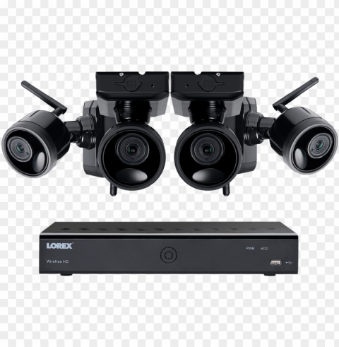 1080p outdoor wireless camera system 4 rechargeable - wireless security camera PNG transparent pictures for editing