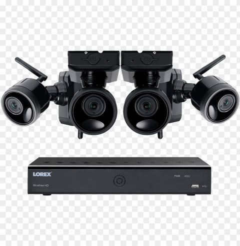 1080p Outdoor Wireless Camera System 4 Rechargeable - Wireless Security Camera PNG Transparent Pictures For Editing