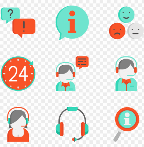 12 customer icon packs - customer support icon PNG Image Isolated with HighQuality Clarity