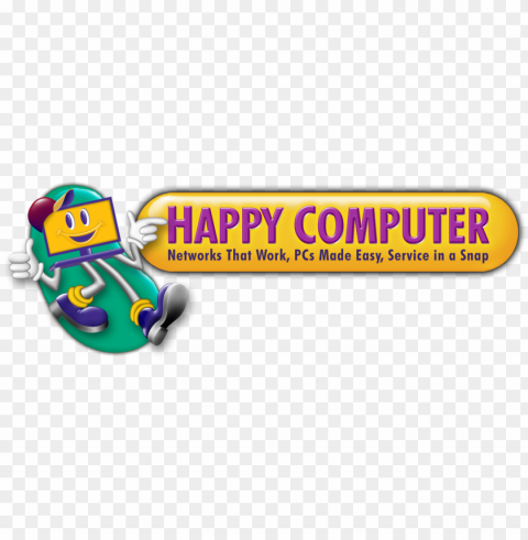 1200 x 402 1 - happy computer logo Transparent PNG art