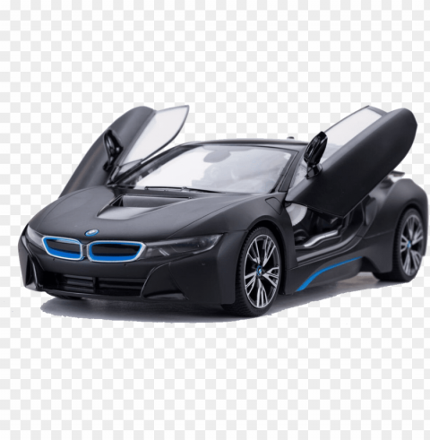 14 rc licensed bmw i8 authe - aosom 114 scale bmw i8 remote control car - black Isolated Subject in HighQuality Transparent PNG