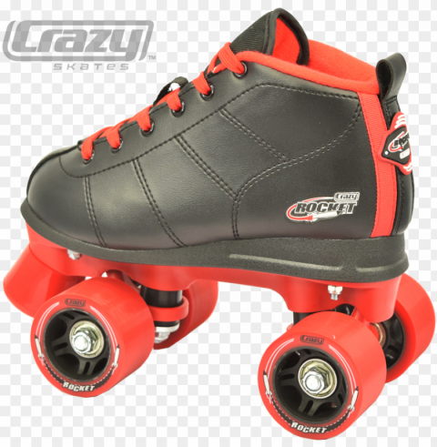 148 inline crazy skates - crazy skates rocket kids roller skate black red Transparent PNG Isolated Graphic Detail PNG transparent with Clear Background ID bc929df3