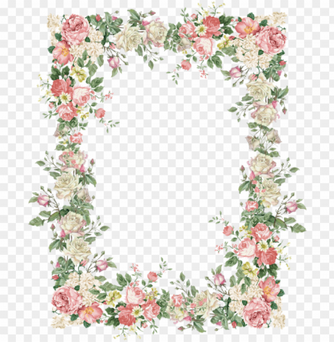 15 vintage floral border for free download on mbtskoudsalg - vintage flowers frame PNG Graphic Isolated on Clear Background