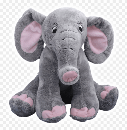 16 inch trunks the elephant heartbeat animal with sound - elephant teddy HighResolution PNG Isolated on Transparent Background