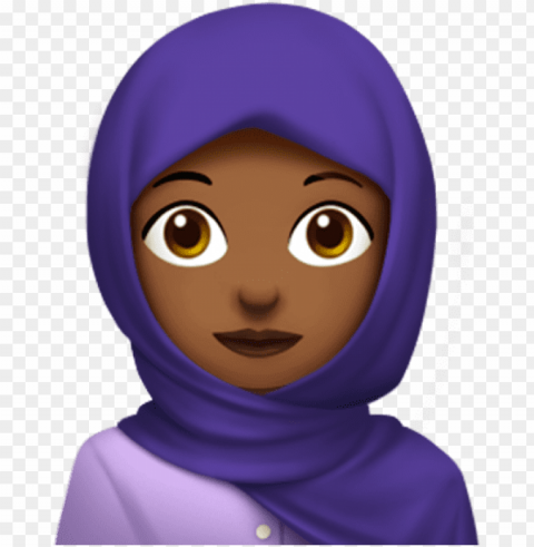 16 year old muslim girl is responsible for apple's - hijab emoji PNG images no background