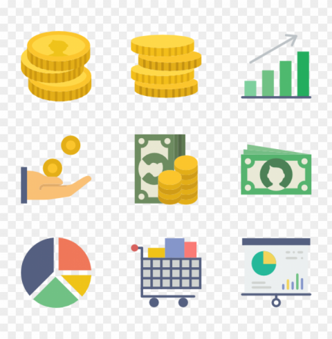 170 business vector icons PNG transparent artwork