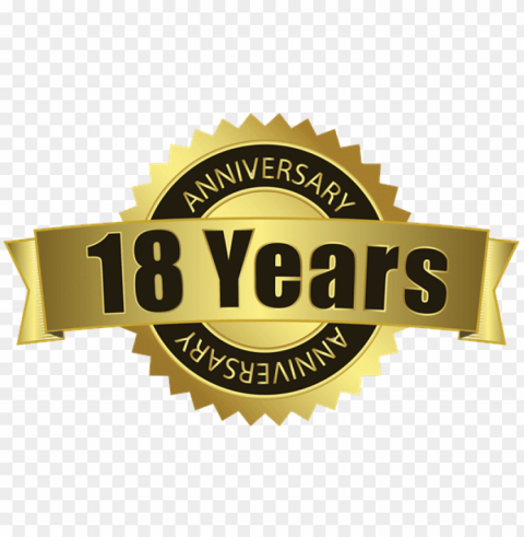 18 Years Anniversary Badge Clear PNG Pictures Assortment