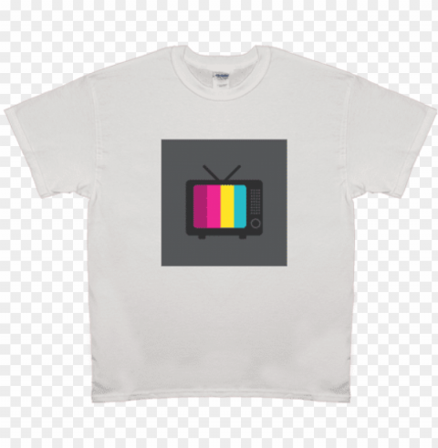 1980s flashback fun old school tv tee shirt - graphic desi PNG Image with Clear Isolation