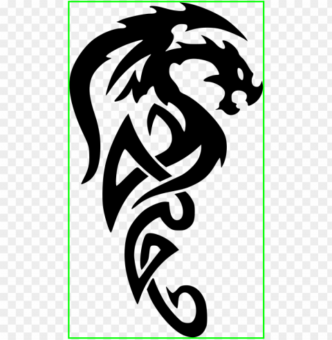 1999 x 3433 7 - tribal dragon tattoo ClearCut Background PNG Isolated Subject