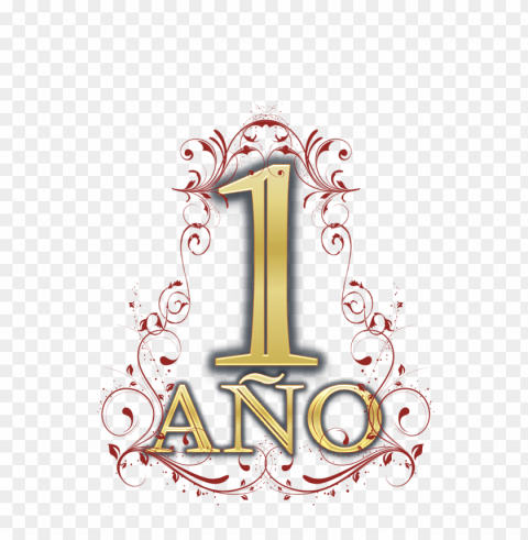 1er aniversario Transparent Background PNG Isolated Art