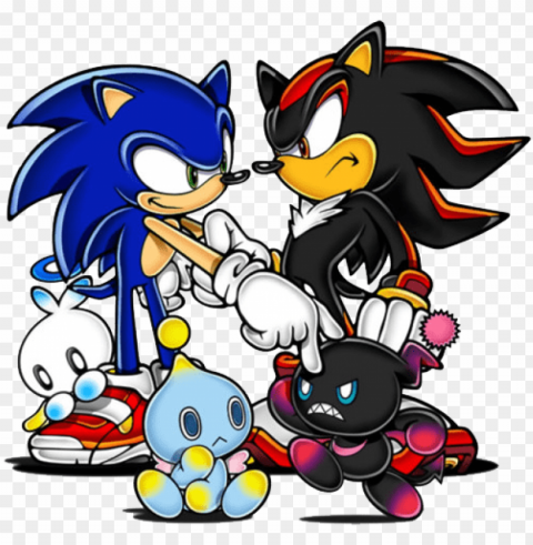 1shadow and sonic in sonic adventure 2 along with - sonic adventure 2 sonic and shadow PNG clipart with transparent background