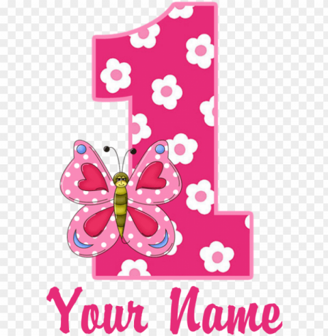 1st birthday pink - 1st birthday design Isolated Character in Clear Transparent PNG