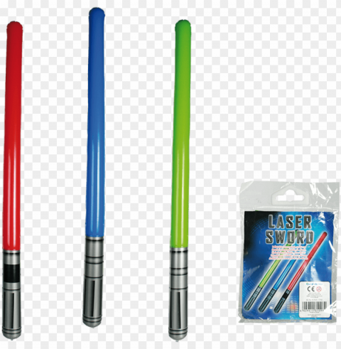 2 inflatable laser swords - green blue or red Transparent PNG images bulk package