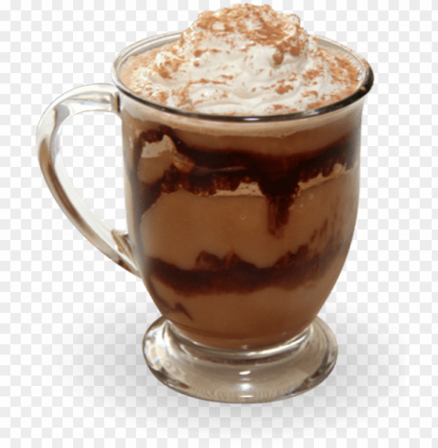 2- nutella blended coffee drink - koffie met slagroom Transparent Background PNG Isolated Element