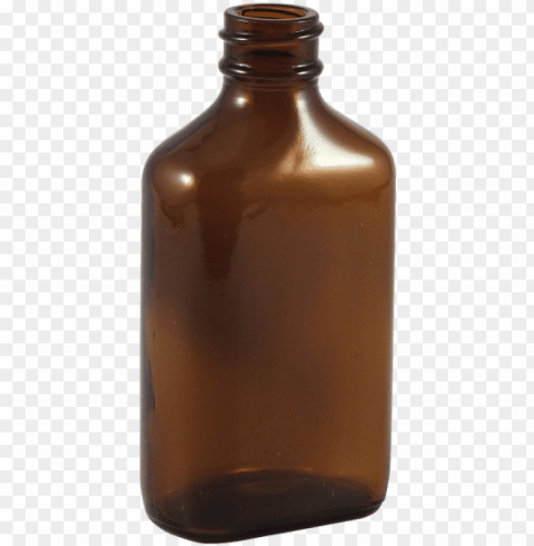 2 oz amber glass century oval bottle - amber glass bottle frosted Isolated Design on Clear Transparent PNG