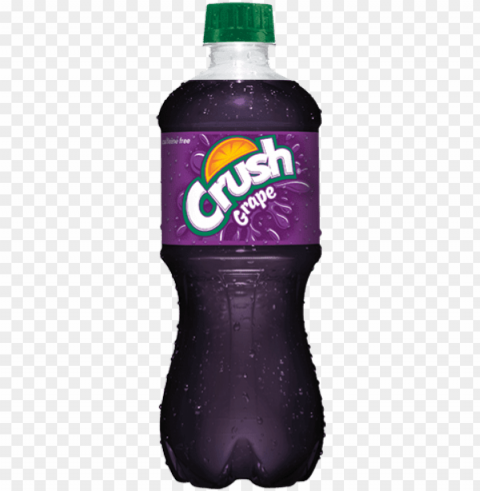 20 oz coke - crush grape soda - 20 fl oz bottle PNG Image Isolated with Clear Background