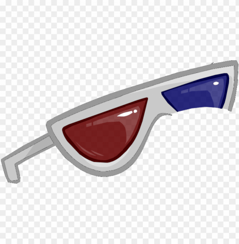 2013 3d glasses - club penguin pixel glass Isolated Item on Clear Background PNG
