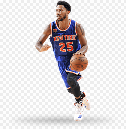 201565 - derrick rose knicks transparent Isolated Character with Clear Background PNG