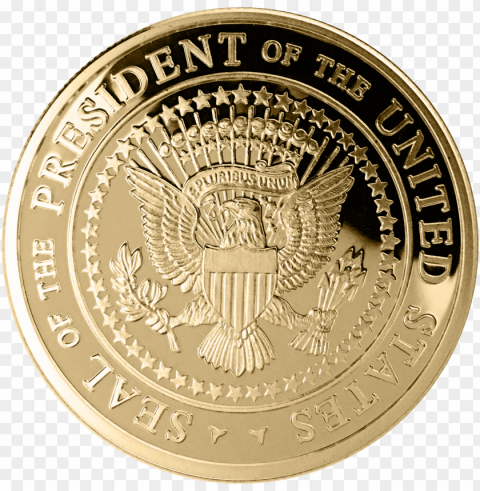 2017 series i gold plated trump inauguration ltd - us presidential seal coi Transparent PNG Isolated Graphic Detail PNG transparent with Clear Background ID 5e289b10
