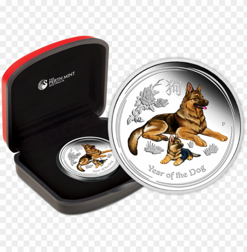 2018 australian lunar dog 1oz silver coloured coi Free transparent background PNG