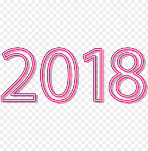 2018 in pink PNG files with no royalties