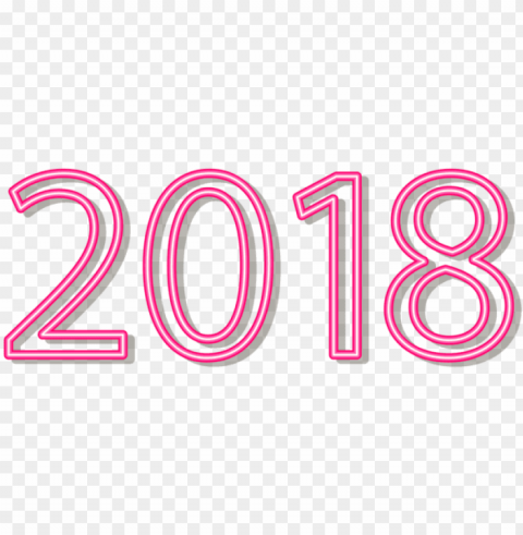 2018 In Pink PNG Image With No Background