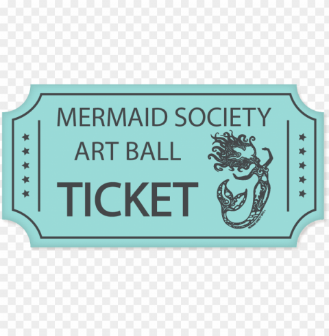 2018 Mermaid Society Art Ball Ticket PNG Files With No Royalties