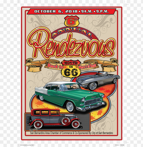 2018 rendezvous back to route 66 car show - route 66 car show san bernardino 2018 Transparent Background PNG Isolated Item