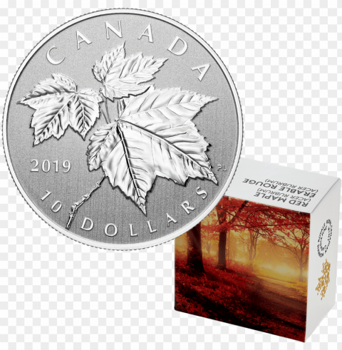 2019 12 oz canada maple leaf - silver coi Isolated Illustration in Transparent PNG PNG transparent with Clear Background ID d7f6788b