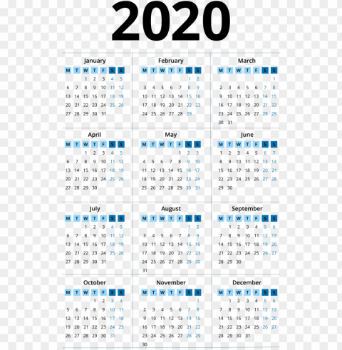 2020 calendar image - calendario 2009 PNG graphics with transparency