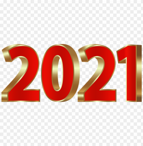 2021 gold and redimage Isolated Design Element in Clear Transparent PNG