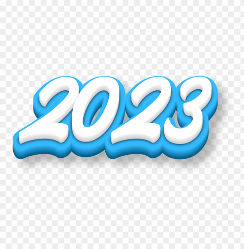2023 blue 3d text PNG images free