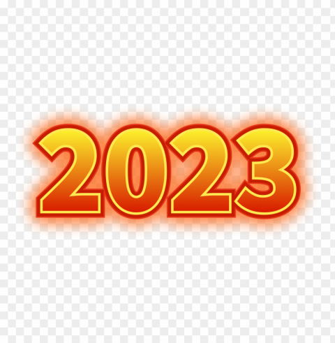 2023 fiery transparent Clean Background Isolated PNG Graphic