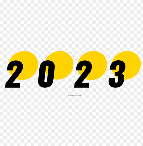 2023 flat years ClearCut Background Isolated PNG Art