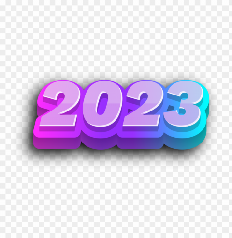 2023 glossy 3d text PNG images with alpha mask
