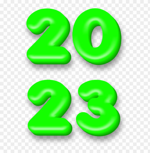 2023 glossy greentext CleanCut Background Isolated PNG Graphic