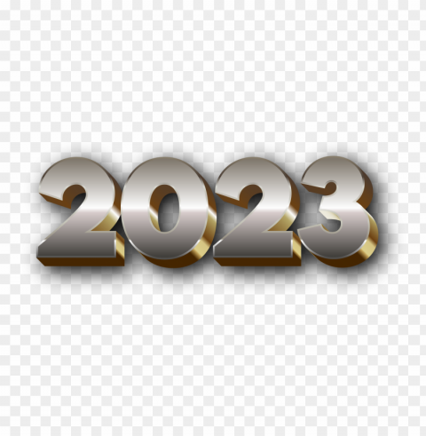 2023 gold and silver 3d text cutout clipart images Clear PNG graphics