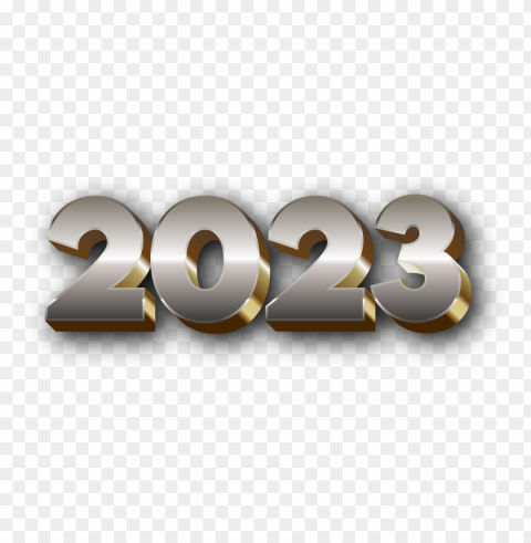 2023 Gold And Silver 3d Text Cutout Clipart Images Clear PNG Graphics