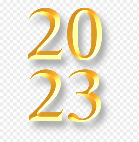 2023 Gold No Background Cutout Clipart Images Clear PNG Pictures Bundle